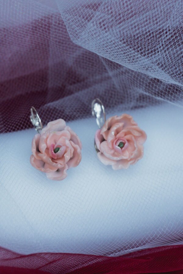 Pendientes Peonia (pieza única)