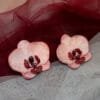 Pendientes orquídea Granate